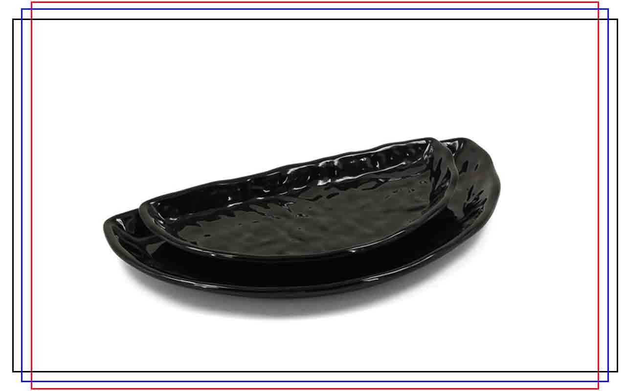 日式黑色半形月盤(pán)